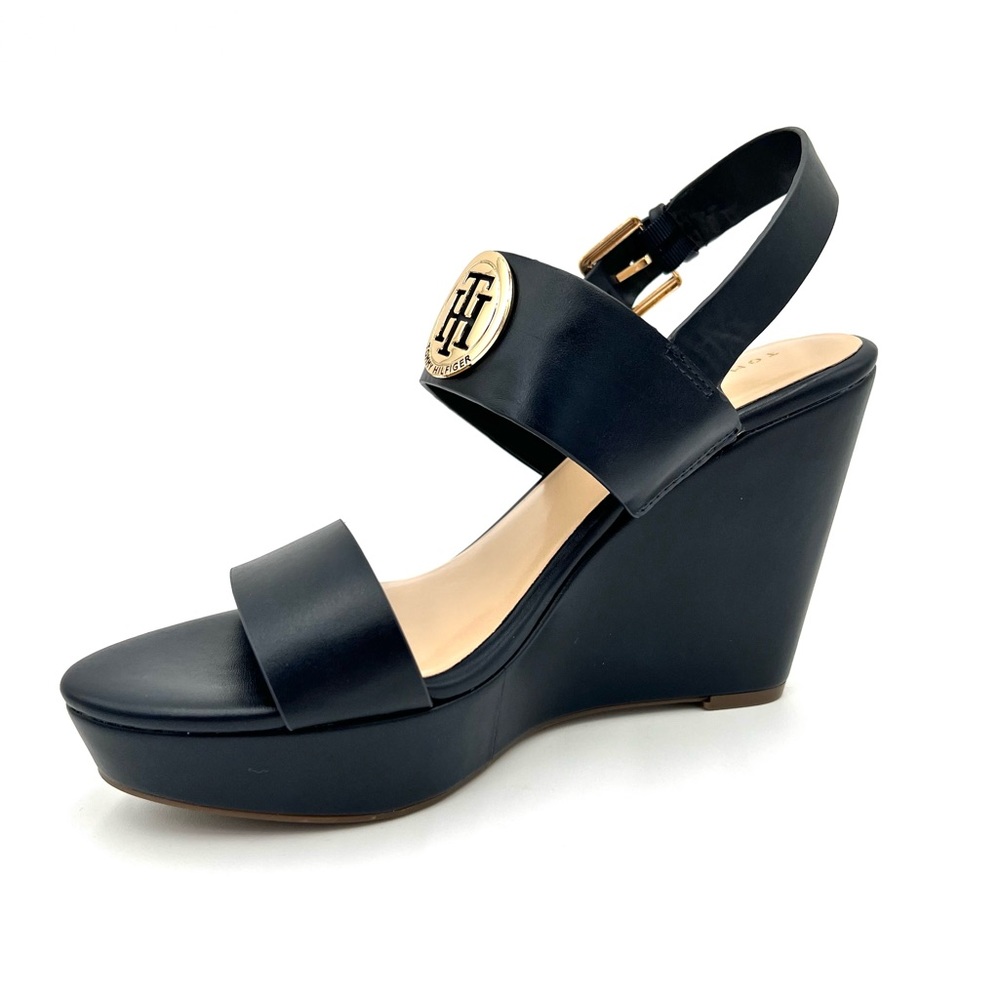 💕SALE 💕Womens Tommy Hilfiger Blue Wedge High Heel Sandal